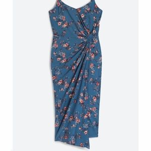 Nine Britton Blue Floral Midi Dress